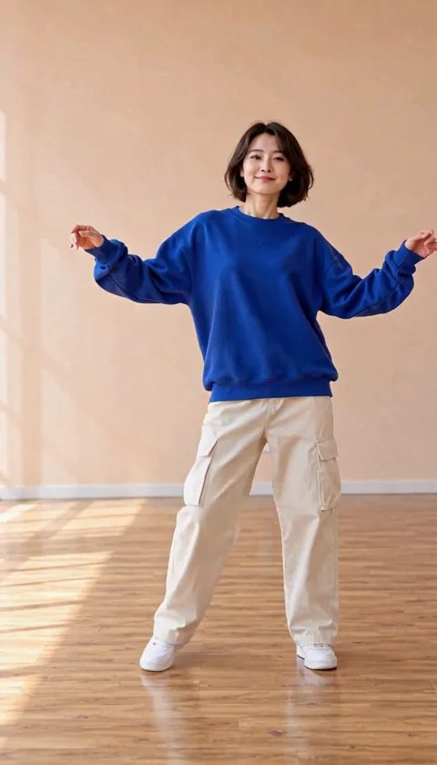 A still pose, a moving performance. A short dance is easier to read when the camera stays still. Watch the feet, hands and clothing as the movement unfolds. (2/3)