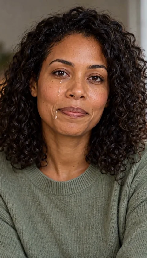 Let the emotion unfold. A close portrait makes the change easier to see. Watch the eyes and cheeks through the full clip rather than judging a single tearful frame. (3/3)
